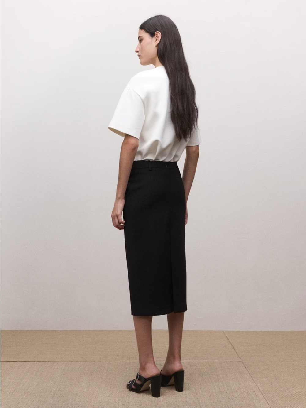NWT (size 2) MANGO WOOL-BLEND MIDI-SKIRT - Picture 4 of 9